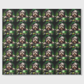 Havanese hond rijdt op fiets St. Patrick's Day Cadeaupapier (Vlak)