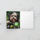Havanese Hond Rijdt op Fiets St. Patrick's Day Kaart (Binnen)