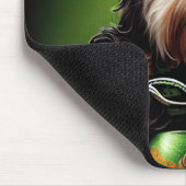 Havanese hond rijdt op fiets St. Patrick's Day Muismat (Hoek)