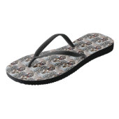 Havanese Hond Rijdt op Motorfiets Kerstmis Teenslippers (Schuin)