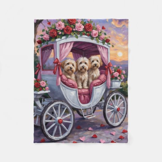 Havanese Hond Valentijnsdag Fleece Deken (Voorkant)