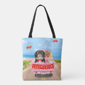 Havanese Hond Valentijnsdag Vrachtwagen Tote Bag (Achterkant)