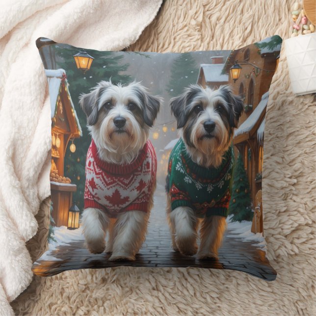 Havanese Honden Kerst Sneeuw Vakantie  Kussen (Deken)