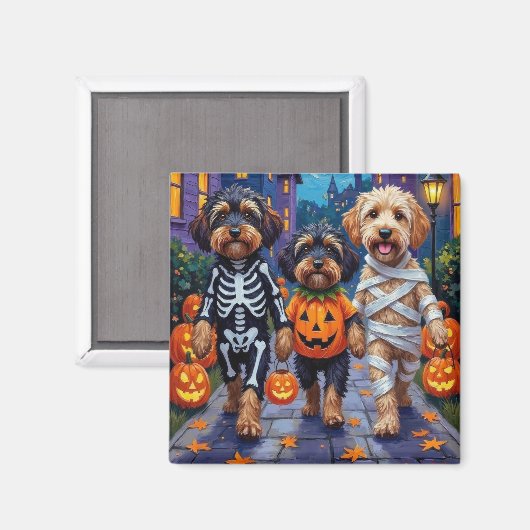 Havanese honden trick-or-treating Halloween kostuu Magneet (Voorkant / Achterkant)