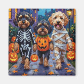 Havanese honden trick-or-treating Halloween kostuu Magneet (Voorkant)
