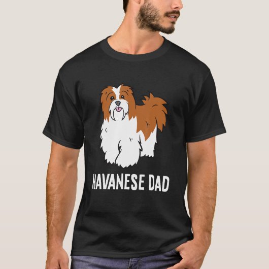 Havanese-hondenbezitter Papa Havanese-vader T-shirt (Voorkant)