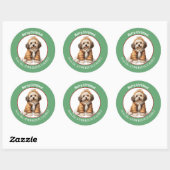 Havanese Hondenpuppy Winterjas en Pet Kerst Ronde Sticker (Vel)