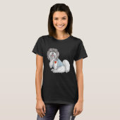Havanese I love ma Tattoo Dog Funny Moederdag T-shirt (Voorkant volledig)
