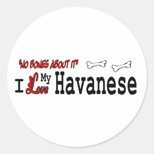 Havanese (ik hou van) Sticker (Voorkant)