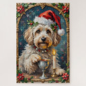 Havanese Illuminated Manuscript Christmas Hat Legpuzzel (Verticaal)