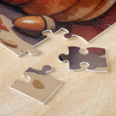 Havanese in herfstbladeren Thanksgiving kunst Legpuzzel (Zijkant)