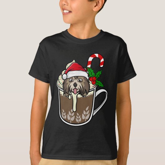Havanese Is Sitting In Cocoa Hot Chocolate Christm T-shirt (Voorkant)