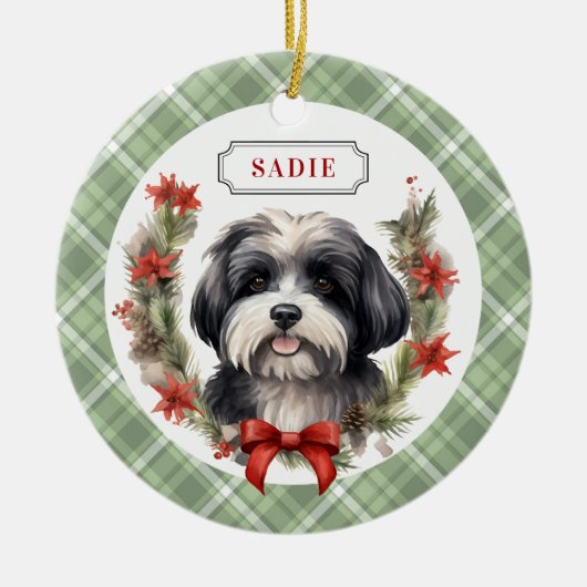 Havanese keramische cirkel Ornament (Voorkant)