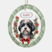 Havanese keramische cirkel Ornament (Links)