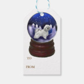 Havanese kerst cadeaulabel (Voorkant)