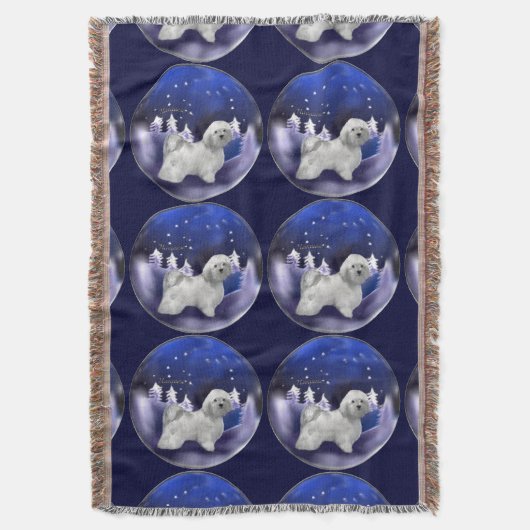 Havanese kerst deken (Voorkant Verticaal)