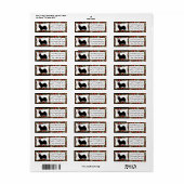 Havanese kerst etiket (Full Sheet)