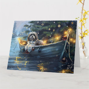 Havanese Kerst Feestelijke Reis Kaart