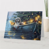 Havanese Kerst Feestelijke Reis Kaart (Voorkant)