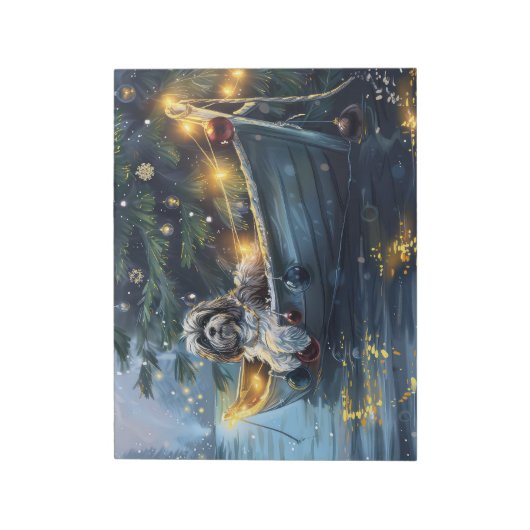 Havanese Kerst Feestelijke Reis Notitieblok (Linkerzijde)