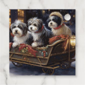 Havanese Kerst Feestseizoen Bedankjes Labels (Achterkant)