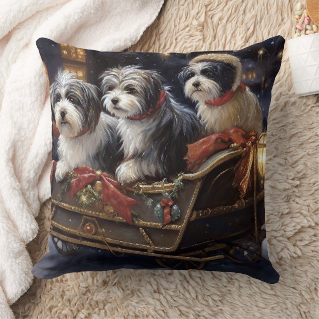 Havanese Kerst Feestseizoen Kussen (Deken)