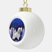 Havanese kerst keramische bal ornament (Rechts)