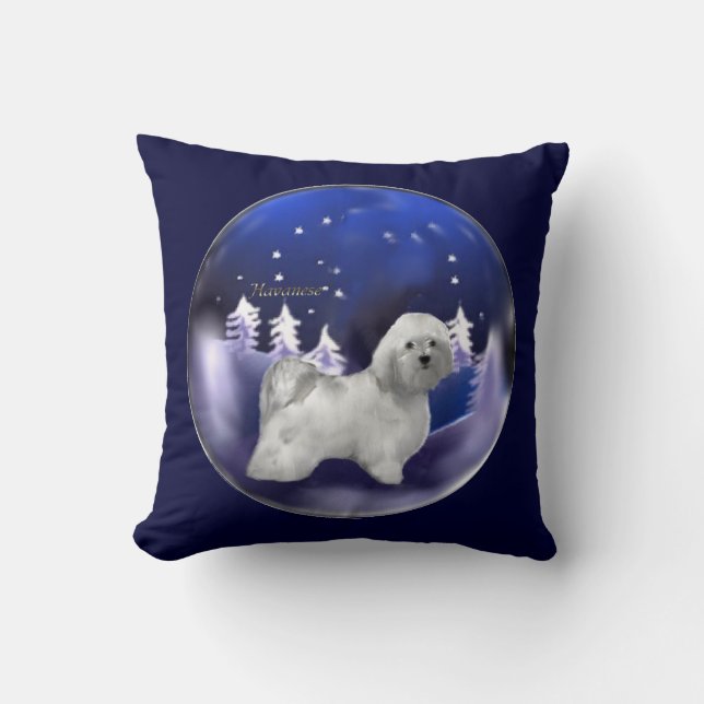 Havanese kerst kussen (Voorkant)
