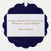 Havanese kerst ornament kaart (Achterkant)