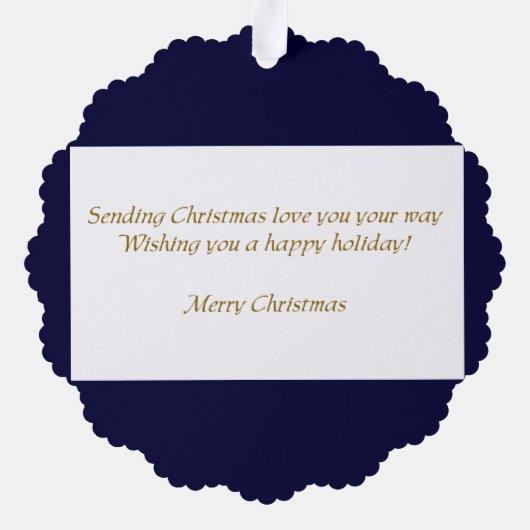 Havanese kerst ornament kaart (Achterkant)