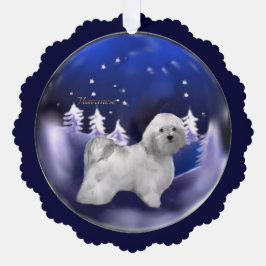 Havanese kerst ornament kaart