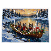 Havanese Kerstboot Vakantie Groot Cadeauzakje (Voorkant)