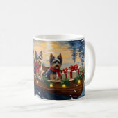 Havanese Kerstboot Vakantie Koffiemok (Voorkant rechts)