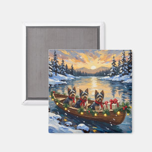 Havanese Kerstboot Vakantie Magneet