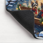 Havanese Kerstboot Vakantie Muismat (Hoek)