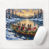 Havanese Kerstboot Vakantie Muismat (Met muis)