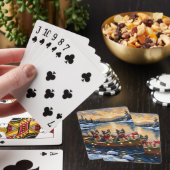 Havanese Kerstboot Vakantie Pokerkaarten (Insitu)