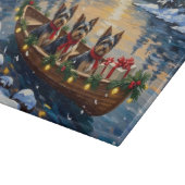 Havanese Kerstboot Vakantie Snijplank (Hoek)