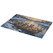 Havanese Kerstboot Vakantie Snijplank (Hoek)