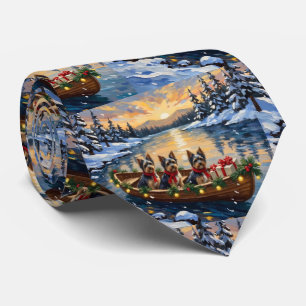 Havanese Kerstboot Vakantie Stropdas