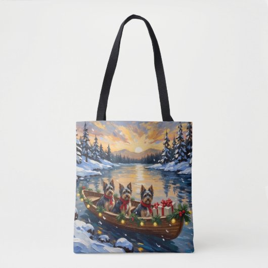 Havanese Kerstboot Vakantie Tote Bag (Voorkant)