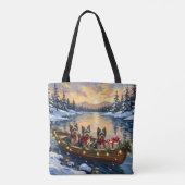 Havanese Kerstboot Vakantie Tote Bag (Achterkant)