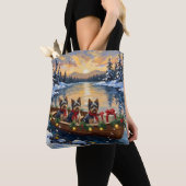 Havanese Kerstboot Vakantie Tote Bag (Dichtbij)