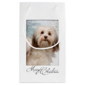 Havanese kerstcadeau klein cadeauzakje (Achterkant)
