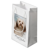 Havanese kerstcadeau klein cadeauzakje (Achterkant Gekanteld)