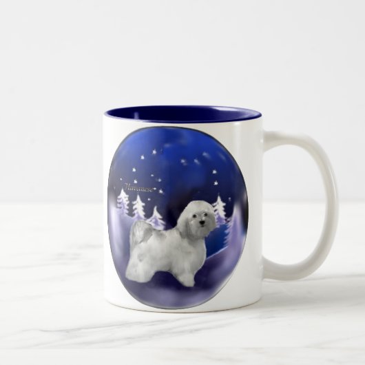 Havanese kerstcadeautjes tweekleurige koffiemok (Rechts)