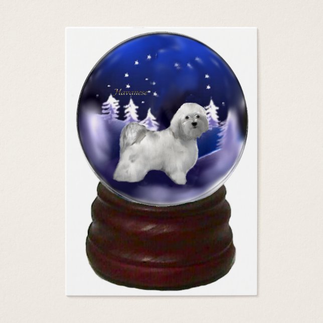 Havanese kerstcadeautjes visitekaartje (Voorkant)