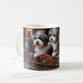 Havanese Kerstfeest Seizoen Koffiemok (Voorkant links)
