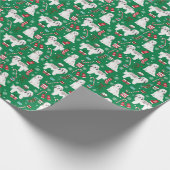 Havanese kersthond cadeaupapier (Hoek)