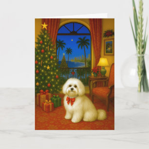 Havanese Kerstkaart Feestdagen Kaart
